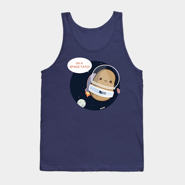 Cute Space Potato Tank Top by clgtart